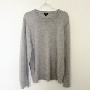 Express Gray Wool Blend Round Neck Long Sleeve Sweater Womens Size L